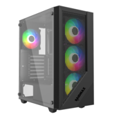 Kuciste Raidmax Obsidian window black, 4x 120mm RGB 650W RO650RGB