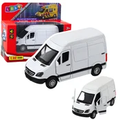 Dostavno vozilo, kovinsko, LEAN TOYS, 1:32, lučke, zvok, belo