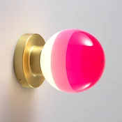 MARSET LED stenska svetilka Dipping Light A2, roza/zlata - Dnevna soba/jedilnica - Dizajn - roza, medenina - Kovina