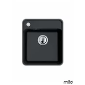 Milo Granitna sudopera PIU, o90, 46x52cm, Lava stone