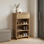 vidaXL Omara za čevlje 48 x 38 x 87,5 cm Konstruiran les Artisan hrast