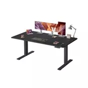 Songmics Višinasto nastavljiva pisalna miza 160x80x72-120 cm črna