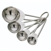 Set of 4 tablespoons for measuring ingredients, stainless steel - by K