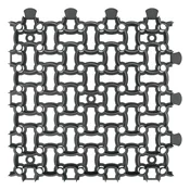 Travna mreža 16 x | 50 x 50 cm | 4,00 m2 | satjasta trata za parkirno trato, travna mreža, črna