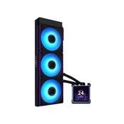 LIAN LI komplet za vodno hlajenje AIO Liquid Cooler HydroShift II LCD-S 360 mm LCD ARGB črn