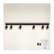 BRILAGI - LED prigušiva spot svetiljka SELE 6xGU10/6,5W/230V crna/zlatna