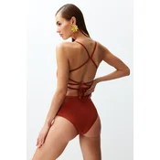 Trendyol Tile Square Neck Decollete Regular Swimsuit