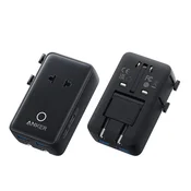 ANKER Nano 20W putni zidni punjac 5-portova (2x USB-A, 2x USB-C, uticnica EU na US, UK, AU i EU), crni
