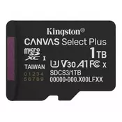 Kingston Technology Canvas Select Plus Gen3 1 TB MicroSDXC UHS-I 10.razred