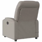 Vidaxl vidaXL Električni masažni stol z naslonjalom, taupe, blago