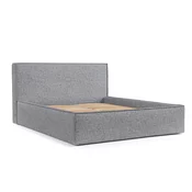 Siva oblazinjena zakonska postelja s prostorom za shranjevanje z letvenim dnom 180x200 cm Lounge L – Maison de Reve