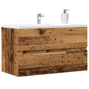 Kupaonski viseci ormaric boja starog drva 80x38,5x45 cm drveni