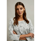 Womens blouse Moodo with 3/4 sleeves - white