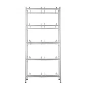 VEVOR Stojalo za steklenice za vodo 10 stojalo za steklenice za vodo-S 650x332x1410 mm srebrno siva
