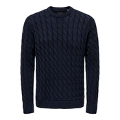 Only & Sons Pulover KICKER, modra