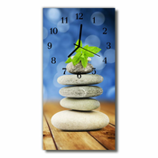 tulup.si Steklena navpična ura Narava zen obarvani kamni 30x60 cm