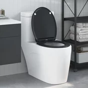 WC daska Crna 47 x 37,5 x 3,8 cm Duroplast