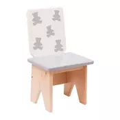 Personalized Wooden Kids’ Chair – Unique Design & Premium Quality! – Classic Bear Grey