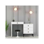Hanah Home Stol za šminkanje 124x84.7x40cm Bijeli