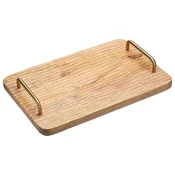 Platter made from wood, for serving food, 35.5 x 22.5 cm - Artesa