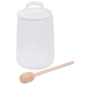 shumee Porcelanasta posoda za med Honey Lon Honey Dipper s pokrovom