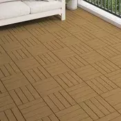 vidaXL Tla za teraso 3D dizajn 11 pcs Tikovina 30 x 30 cm WPC