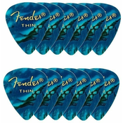Fender 351 Shape Premium Pick Turquoise Thin 12 Pack