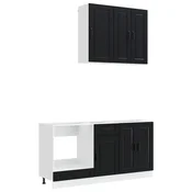 Kuhinjska jedinica PORTO 5 pcs Crna Konstruirano drvo