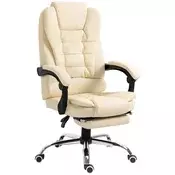 Homestar Pisarnaški stol z naslonom in naslonjalom za noge 645x69x109-117 cm krem