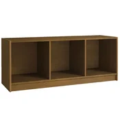 Vidaxl TV omarica medeno rjava 104x33x41 cm trdna borovina