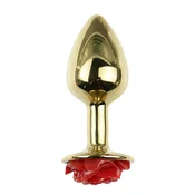 Diamond Gold Butt Plug Rose Small