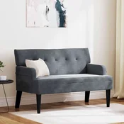 vidaXL Chesterfield klop Temno siva 112 x 65.5 x 75 cm Žamet