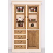 Casa Padrino country style cabinet cream/brown 120 x 39 x H. 197 cm - Country style dining room cabinet - Country style showcase - Solid wood furniture - Country style furniture