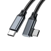 INF USB3.2 Type-C pravokotni pleteni kabel — 20Gbps, 8K@60Hz, PD240W 3 m, (5000282787)