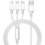 3v1 siv kabel za polnjenje in prenos podatkov 1,2 m