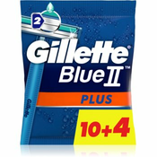 Gillette jednokratni brijac Blue II Plus, 10+4 komada