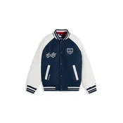 TOMMY HILFIGER Prehodna jakna temno modra/bela