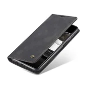 CaseMe Ovitek za Xiaomi za Redmi Note 9s/9 Pro, usnjena denarnica, črna