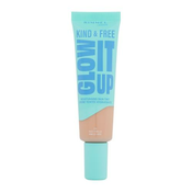Rimmel Kind & Free Glow It Up Moisturising Skin Tint puder normalna koža 30 ml Odtenek 150 rose vanilla