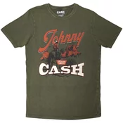 Johnny Cash Majica Desert Cowboy Stone Wash Unisex Green 2XL