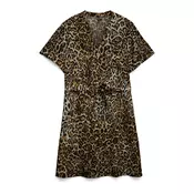 VERO MODA Dolga srajca VMJOSIE  ecru / rjava / črna