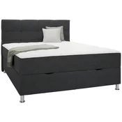 Mömax Postelja Boxspring Oviedo, Antracit,160x200