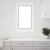 vidaXL Okno za klet RISOR Bela 60 x 100 cm PVC in steklo