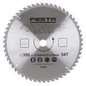 Kružna testera za drvo TCT 350mm x 3,5/2,5mm x 30mm 54T Festa