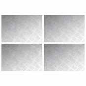 Vidaxl Stopnice Pravokotna 4 szt. srebrna 60 x 40 cm Aluminij