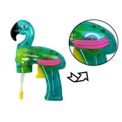 LEAN TOYS Baterijska pištola za milne mehurčke flamingo, (20404475)