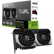 ASUS Dual GeForce RTX 5070 OC Edition 12GB GDDR7 (DUAL-RTX5070-O12G) grafična kartica, PCIe 5.0, 1xHDMI 2.1b, 3xDisplayPort 2.1b - 90YV0M17-M0NA00