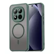 Hibridni ovitek HaloFrost II MagSafe za Xiaomi Redmi Note 15 Pro 5G - green