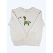 MelaDi Majica Dino naravno bela