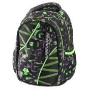 Play Školski ranac za decake Green lines Apollo 253, 41x31x21cm, Crno - zeleni
